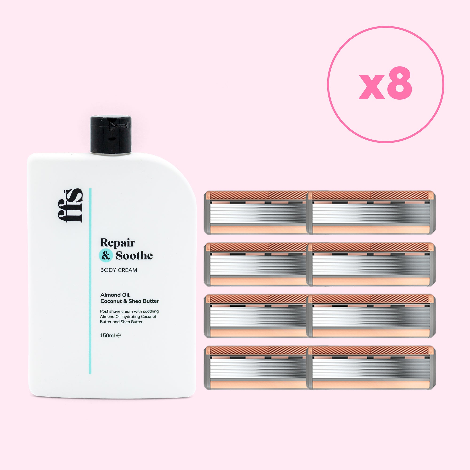 Refill Blade Packs & FREE Body Cream 150ml