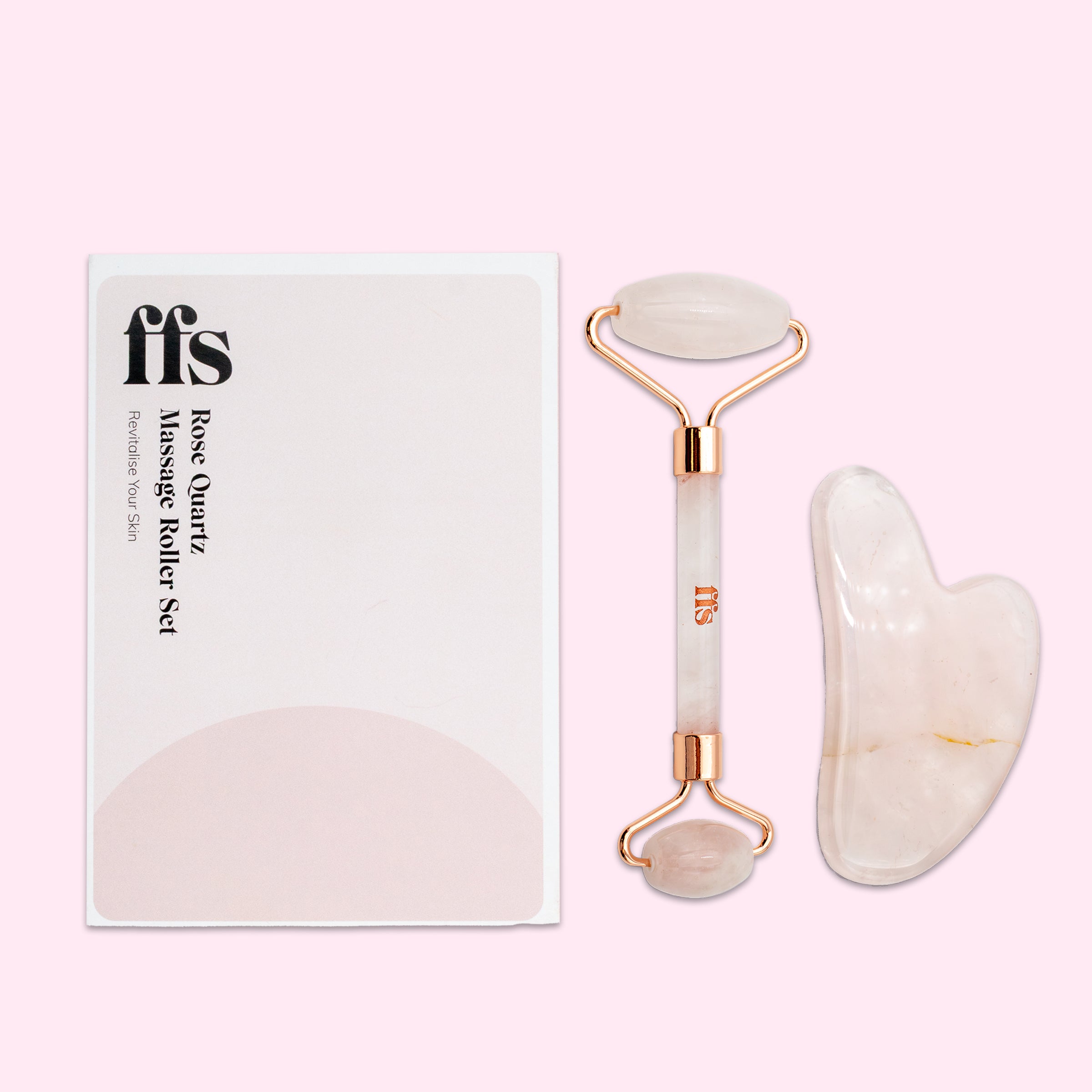 Gua Sha Stone & Massage Roller Set