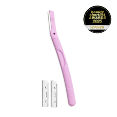 Metal Dermaplaning Facial Hair Removal & Exfoliation Kit - Flamingo Pink