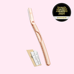 Metal Dermaplaning Facial Hair Removal & Exfoliation Kit - Rose Gold